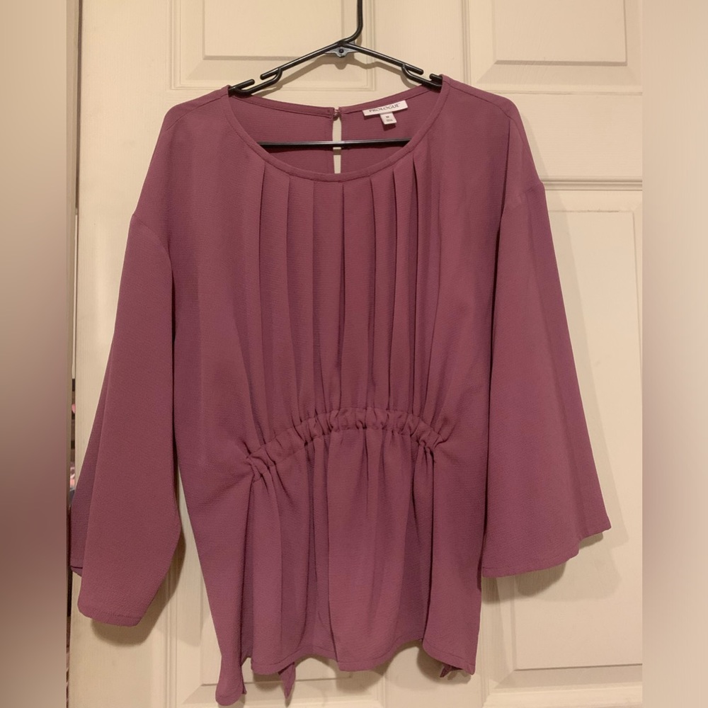 Business Casual Blouse - M - Dusty Rose/Purple